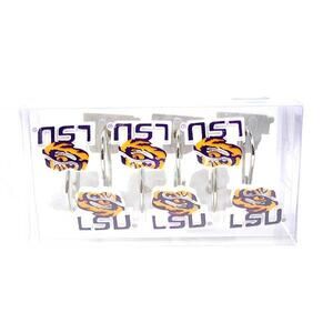 LSU Tigers Shower Curtain Rings 12 pc Hooks NCAA Team Logo Bath Dorm Home SEC